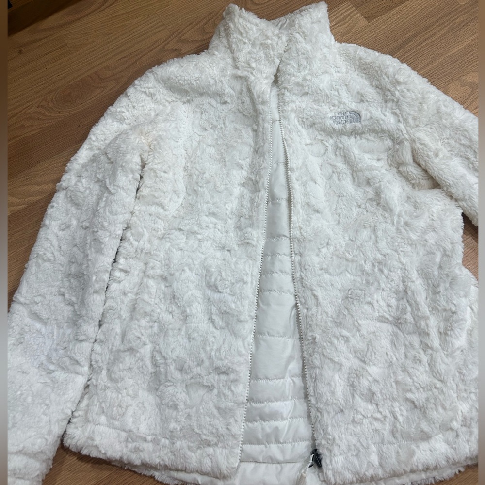 The North Face Women's Cream Teddy Jacket - Reversible - Size Medium